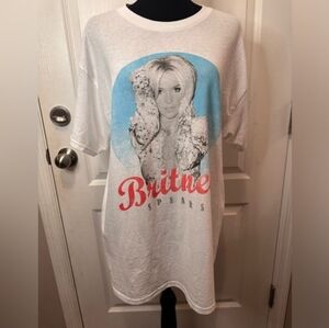 NWOT Britney Spears "Britney Spears Graphic Tee" 💯Cotton Red❤️White🤍Blue🩵0X